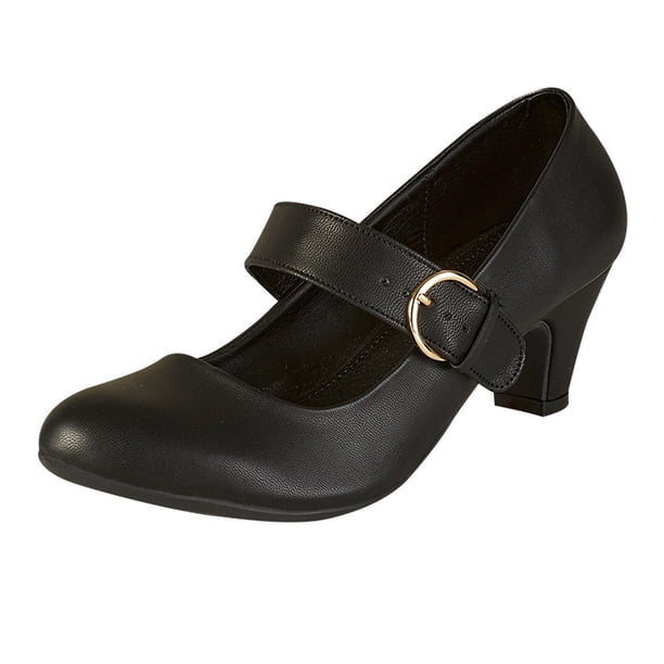 Tacón Para Mujer CASTALIA 237-13 Negro Correa Ajustable