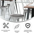 thumbnail image 6 of Flash Furniture Perry Commercial Grade White Metal Indoor-Outdoor Stackable Chair with Gray Poly Resin Wood Seat, 6 of 13