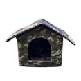 thumbnail image 2 of Outdoor Waterproof Cat House Kitty Shelter Stray Cat Nest Rainproof with Removable Cushion and Roof Pet House Small Dog Kennel for Winter 35cmx33cmx30cm, 2 of 7