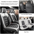 thumbnail image 2 of 5PCS Car Seat Covers for Honda 98% Car Models Waterproof Anti-slip Artificial Leather Car Seat Cushions,Car Interior Protector,Easy to Install（White/Gray）, 2 of 6