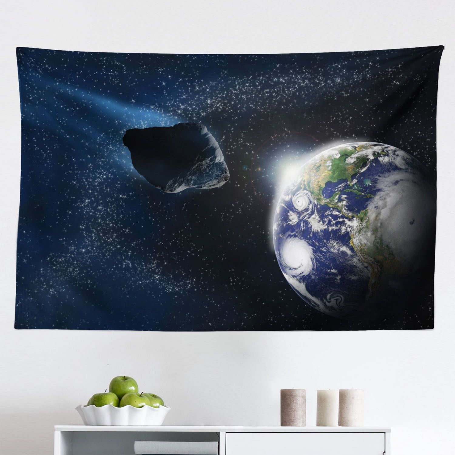 Galaxy Tapestry, Outer Space Theme Planet Earth Mars in Space Discovery ...