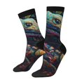 thumbnail image 1 of Balery Colorful Patterned Snake Calcetas Largas con Estampado para Hombre y Mujer – Suaves y Transpirables, Talla Única (US 5-11), 1 of 6