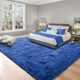 thumbnail image 7 of Homore Cute Fluffy Velvet Carpet Soft Washable Area Rugs for Bedroom/ Living Room Decoration,8'x10',Light Navy, 7 of 7