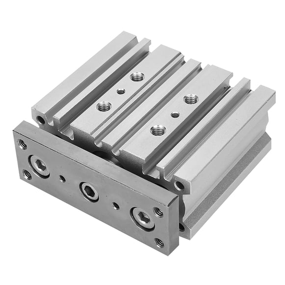 High-Performance Aluminum Alloy Double-Acting Air Cylinder, 20mm Bore, Triple-Rod Design for Enhanced Stability and Precision