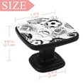 thumbnail image 4 of 4 Pcs Square Cabinet Handle Cupboard Knob Drawer Pulls Handle Football Drawer Knobs with Screws Furniture Decoration, 4 of 7