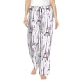 thumbnail image 1 of Balery Lavender Flowers Pantalones de pijama para mujer, pijamas ultraligeros, pantalones de estar por casa-Medium, 1 of 6