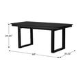thumbnail image 4 of WestinTrends Paloma 68" Outdoor HDPE Modern Rectangular Patio Dining Table With Umbrella Hole, Turquoise, 4 of 10