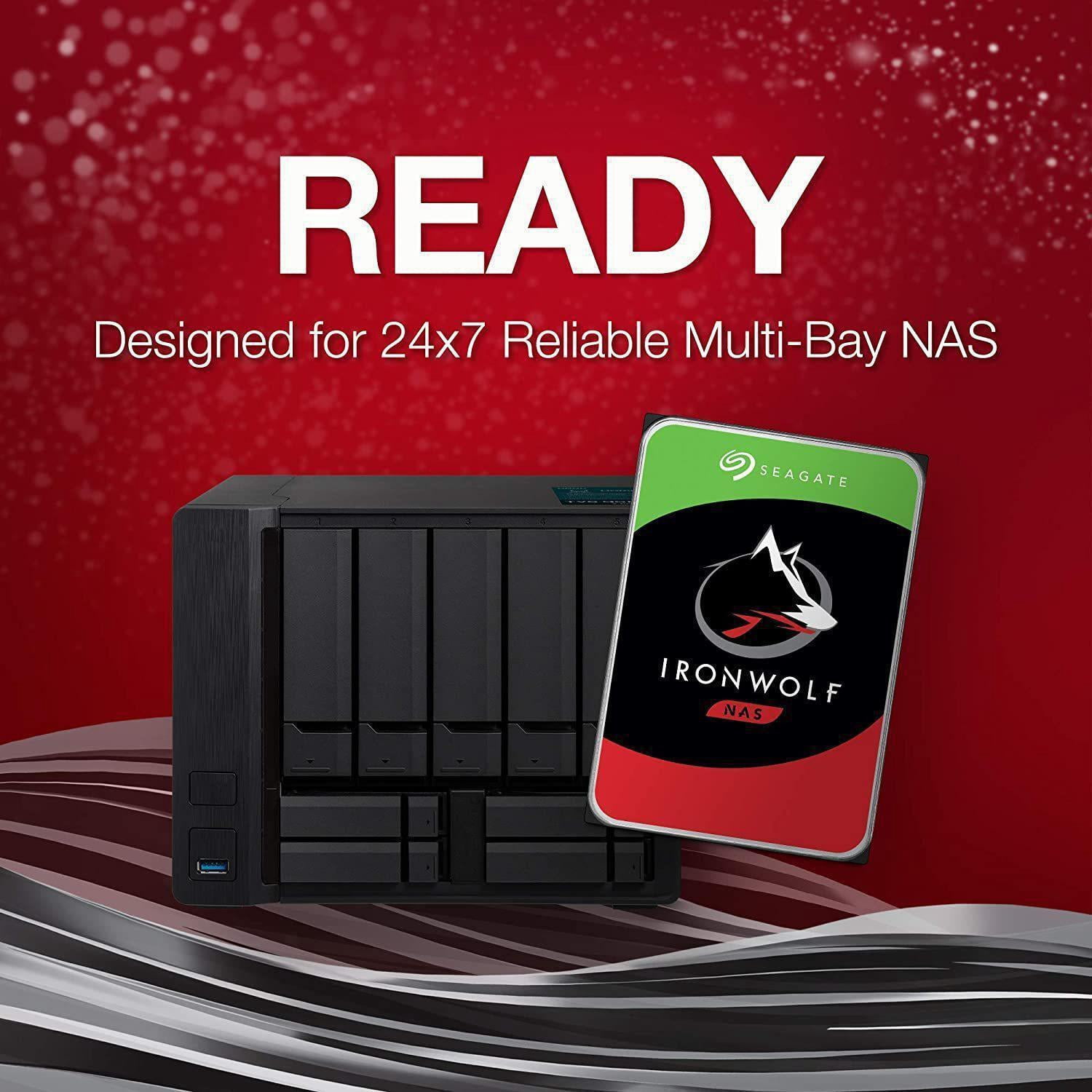 Seagate (ST14000VN0008) IronWolf 14TB NAS Internal Hard Drive HDD – 3.5 Inch SATA 6Gb/s 7200 RPM 256MB Cache for RAID Network Attached Storage