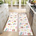 thumbnail image 4 of Kitchen Rugs Sets Of 2,White Mermaid Pattern Anti Fatigue Kitchen Mat Rugs Non Slip Washable,Decorative Kitchen Floor Mats for Kitchen,Sink,Laundry,17"X47", 4 of 5