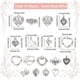 thumbnail image 2 of 1 caja de 84 dijes de corazón para el Día de San Valentín, dije de corazón de amor estilo tibetano, dijes de plata del Sagrado Corazón, dijes colgantes de corazones huecos con alas de ángel., 2 of 9