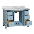 thumbnail image 5 of Bella 48" Bathroom Vanity with Powder Blue Cabinet and Carrara Marble Top, 5 of 6