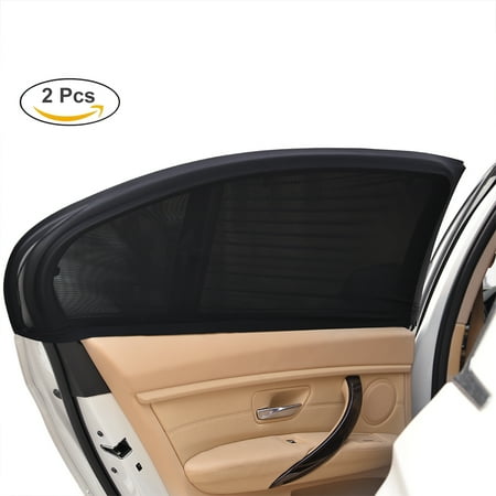 Window Sunshade - Uarter 2 Pack Universal Car Side Window Baby Kid Pet Breathable Sun Shade Mesh Backseat (2 Pcs) Fits Most Small and Medium Cars