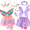 18 PCS Fairy Dress up Set, variant on JoyStone 11 Pieces Princess Dress Up Toys for Toddler Girls 3-6 Years, Pink