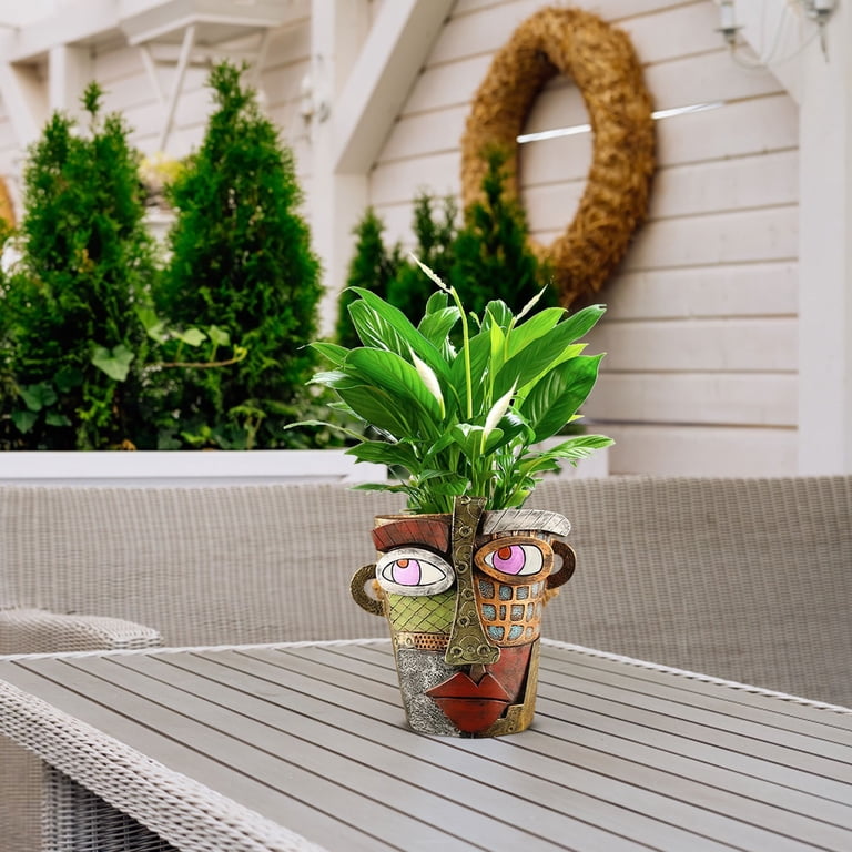 MOQIN Brutalist Abstract Beauty Face Flower Pot, Abstract Head Plant Pots,  Interesting Decorative Flower Resin Flower Pot, Unique Flower Pots for Home  Art Decoration - Walmart.com