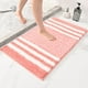 thumbnail image 1 of Tapete de entrada de microfibra extra grueso, 1 unidad, antideslizante, 40,64 x 60 cm, absorbente de agua, para baño y cocina, con base de secado rápido para zonas húmedas (rosa)., 1 of 9