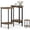 Rustic Brown, variant on Side Table, Small Round End Table, Set of 2 Half Round Side Table for Living Room, 2 Tier Small Couch Side Tables, Round Coffee Table, Thin Accent Sofa Table Narrow Entryway Table