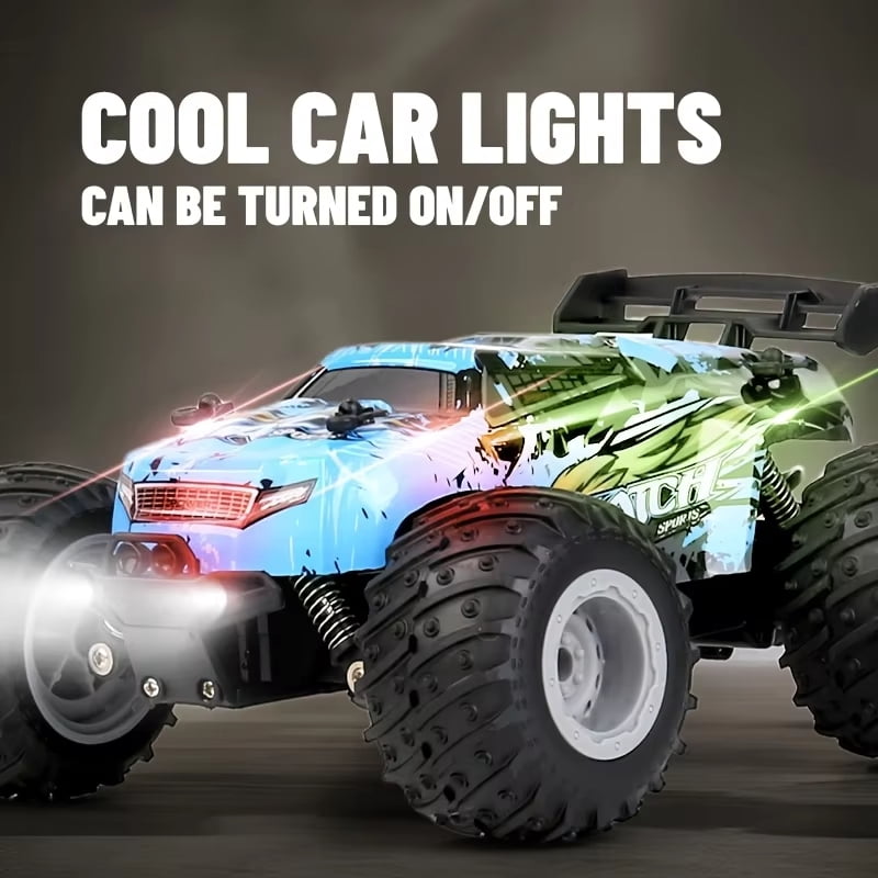1:16 Brushless Remote Control Car – 30+MPH Fast Off-Road RC Toy Truck, 4WD All-Terrain, 40 Min Runtime w/ 2 Batteries, LED Lights, Waterproof, Full Metal Drive Shaft – Adults