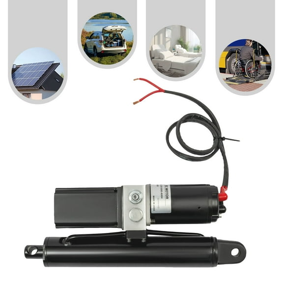 Black DC12V 500W Electric Linear Actuator,Two-way Self-locking Function Electric Hydraulic Actuator, Linear Actuator