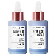 VALJEAN LABS Overnight Repair Facial Oil | Retinol and Blue Tansy | Helps to Even Skintone, Calm and Soothe Redness | Cruelty Free, Vegan, Made in USA (1.83 oz, 2 Pack)