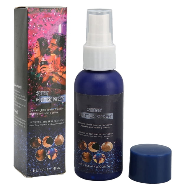 Spray De Purpurina Para El Cuerpo, Spray De Maquillaje Facial Brillante De Secado Rápido Profesional, Cosmético De 60 Ml Para Fiesta ANGGREK Otros