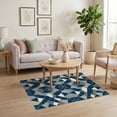 thumbnail image 3 of ODIKA 4'x6' Ultra-Soft Area Rug, Balanced Composition Repeating Shapes Clean Edge Abstract Art None Washable, Bare feet friendly, Silk-Touch for Bedroom Home office, 3 of 7
