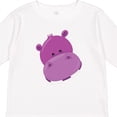 thumbnail image 4 of Inktastic Cute Purple Hippo Head Boys or Girls Long Sleeve Toddler T-Shirt, 4 of 5