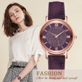 thumbnail image 4 of Reloj clásico elegante para mujer con correa de cuero para mujeres y niñas, reloj de cuarzo resistente al agua, 4 of 8