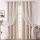 thumbnail image 1 of Xiao Hua Cortinas perforadas de estilo sencillo, ideales para dormitorio, sala y cocina (2 paneles, 198 cm de largo x 100 cm de ancho, 200 cm de ancho), 1 of 4