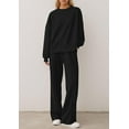 thumbnail image 3 of PRETTYGARDEN 2 Piece Sets For Women Fall Trendy Long Sleeve Sweatshirt Wide Leg Pants Loungewear Set Matching Sweatsuit, 3 of 10