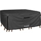 thumbnail image 3 of ULTCOVER Funda rectangular para mesa y silla de patio, lona resistente 600D, resistente al agua, fundas para muebles de uso general para exteriores, 111 x 74 pulgadas, color negro, 3 of 4