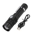 thumbnail image 1 of LED Handheld Flashlight USB Charging Portable 3 Gear Adjustment Zoomable Small Flashlight for Camping Single Flashlight, 1 of 5