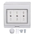 thumbnail image 2 of Toma De Corriente, Enchufe De Pared Impermeable, Enchufe Italiano 110-250V, Alta Seguridad IP55, 3 Puertos A Prueba De Polvo Para Exteriores, 2 of 7
