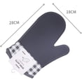 thumbnail image 2 of Silicone Oven Mitts Heat-Resistant for Oven Baking, Grey, 2 of 4