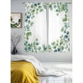 thumbnail image 3 of Sage Green Eucalyptus Sheer Curtains 63 Inch Length 2 Panels Set, Spring Summer Pastoral Leaves Voile Window Treatment Rod Pocket Curtains Sheers Drapes for Bedroom/Living Room/Kitchen 52x"63"x2, 3 of 7