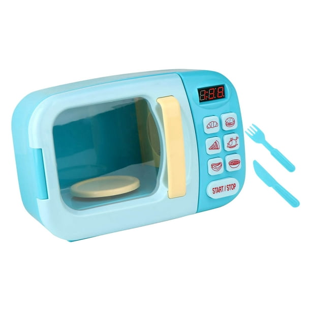 Enfants Mini mignon four à micro-ondes semblant jouer un jeu de rôle jouet  éducatif pour enfants jouets de cuisine (bleu)