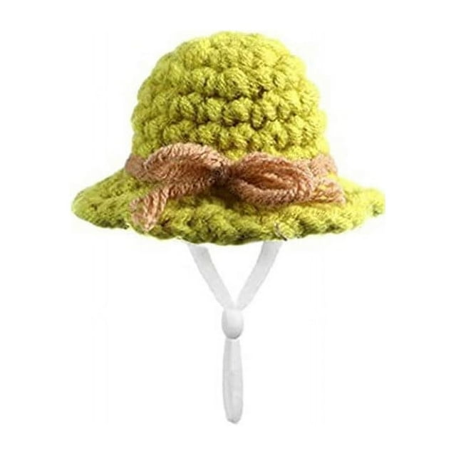 Small Pet Hat Adorable Knitted Hamster Hat Adjustable Comfortable Small Pets Headwear Pet Costume Accessory
