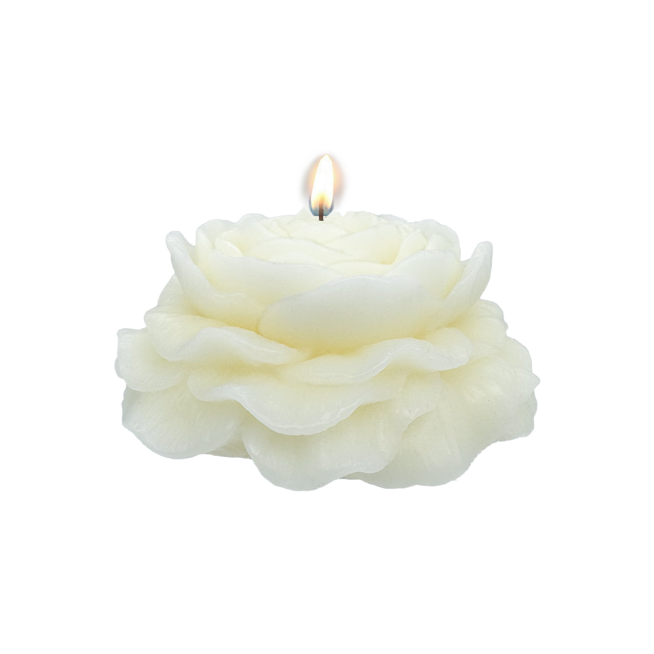 Mainstays Unscented Rose Candle, 2.4 inches Height, Ivory
