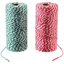 2 rolls of DIY two-tone cotton thread, cotton twine, craft cord, gift wrapping, Christmas decoration gift wrapping cords