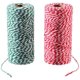 thumbnail image 1 of Bienvenido 2 rollos de hilo de algodón de dos tonos DIY, hilo de algodón, cordón para manualidades, envoltura de regalos, cordones para envolver regalos de decoración navideña, 1 of 7