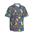 thumbnail image 2 of Haiem Cartoon Space Printed Hawaiian Shirt for Men - Men’s Casual Beach Summer Shirts - Stretch Fabric with Modern Fit-Small, 2 of 9