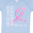 thumbnail image 3 of Inktastic Breast Cancer Awareness Fight, Care, Cure Boys or Girls Baby Bodysuit, 3 of 4