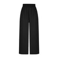 thumbnail image 4 of QUINDOS Pants for Women Wide Leg High Waisted Long Casual Trousers Plus Size Loose Pants with Pockets, 4 of 5