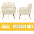 thumbnail image 7 of TrumanPick Mid Century Accent Chairs, Set of 2 Modern Living Room Armchair Tufted Single Sofa Lounge Chair for Bedroom, Beige, 7 of 7