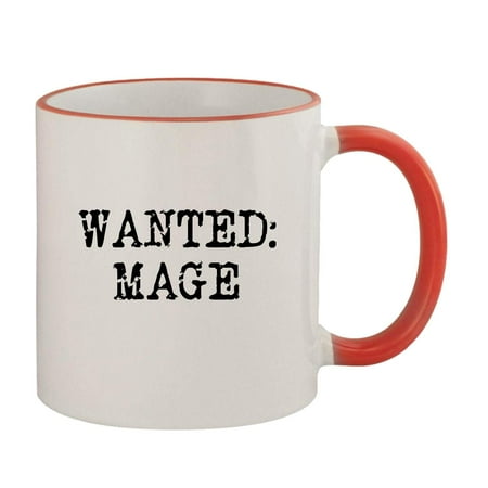 

wanted: mage - 11oz Colored Rim and Handle Coffee Mug Red