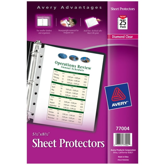 "Top Load Sheet Protector, Heavyweight, 8.5 X 5 1/2, Clear, 25/pack | Bundle of 5 Packs"