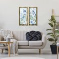 thumbnail image 2 of Stupell Industries Shabby Chic Blue Hued Flowers & Birds Gold 2pc Floating Frame Art Set, 11 x 25 each, by Janet Tava, 2 of 7