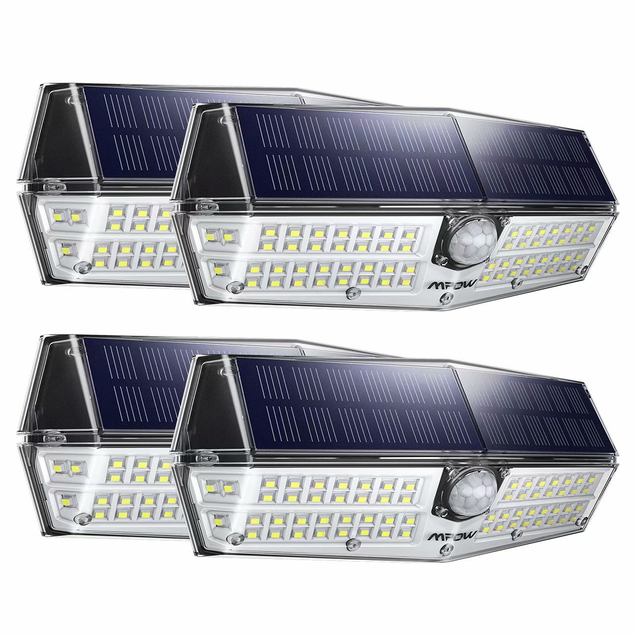 Solar Lights Outdoor 4-Pack w// 270°Wide /& IP67 Waterproof Wireless Motion Sensor