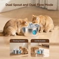 thumbnail image 3 of Cat Water Fountain Stainless Steel Cat Fountain for Drinking Pet Water Fountain for Small Dog Large Kitty EU Plug, 3 of 5