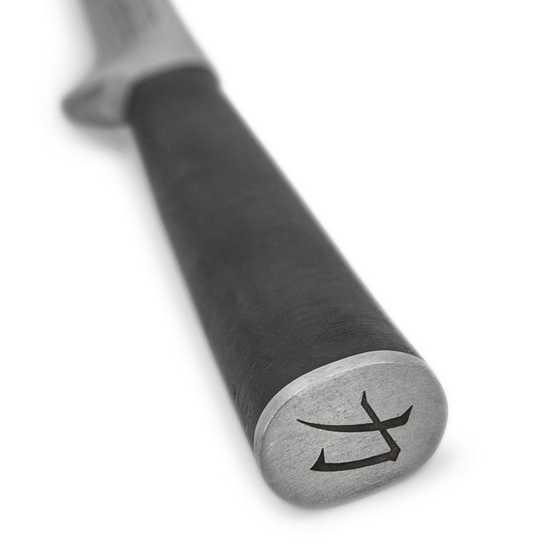Ginsu Chikara Series 8” Stainless Steel Honing Rod for Kitchen Knives with  Matte Black Handle 