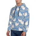 thumbnail image 3 of Picia Funny Chicken Pattern Casual Men's Hoodie - Lightweight Hooded Sweatshirt with Kangaroo Pocket, Comfortable Pullover for Everyday, Travel-Large, 3 of 7
